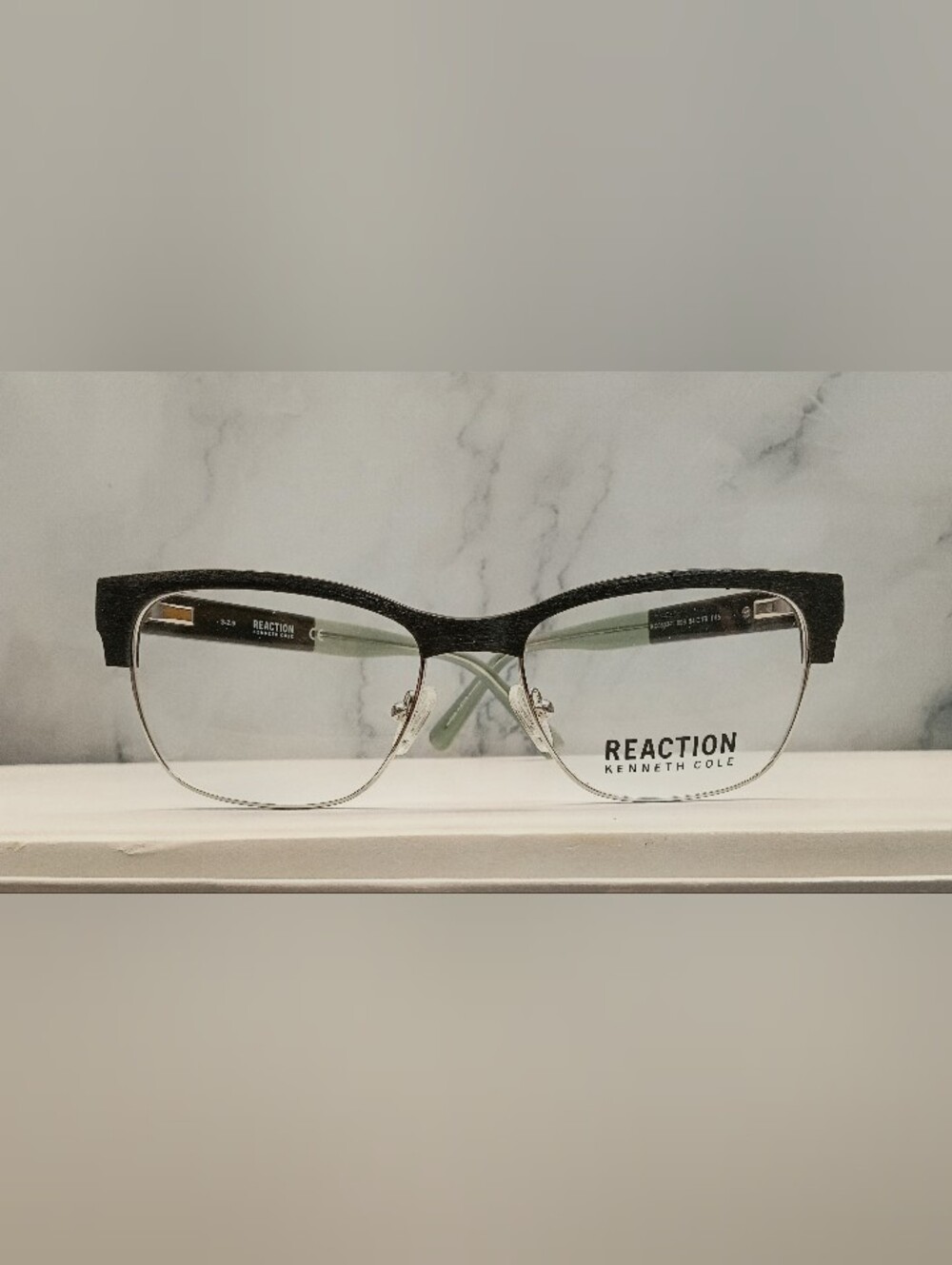 NEW Semi-Rimless Green Eyeglass Frame  glasses, prescription-ready 54-18-145